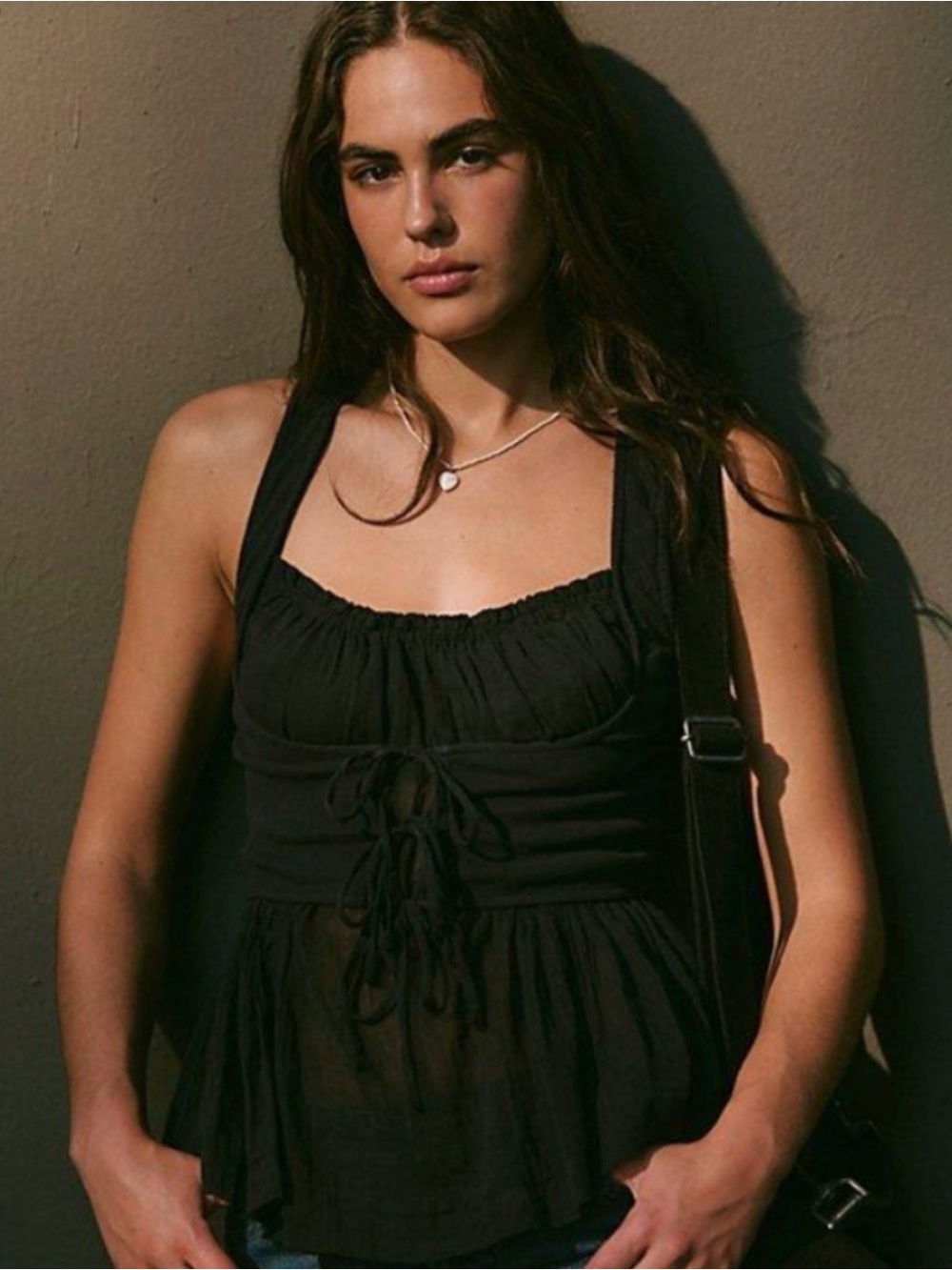 NWOT Small Free People So Far So Good Milk Maid Peplum Tank Top
